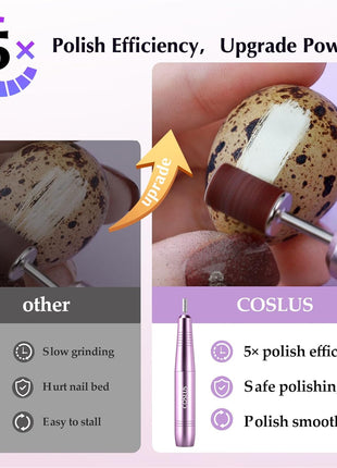 COSLUS Electric Nail Drill File Professional: for Acrylic Gel Dip Powder Nails Portable Nail Machine Kit Manicure Pedicure Tools Polishing Set with Nail Drill Bits Sanding Bands