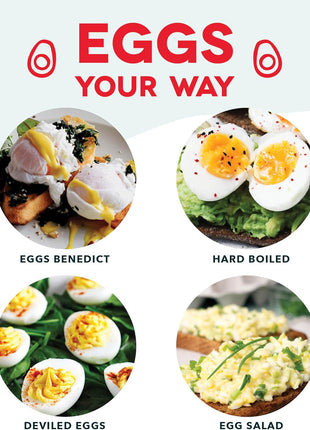 DASH Rapid Egg Cooker: 7 Egg Capacity Electric Egg Cooker for Hard Boiled Eggs, Poached Eggs, Scrambled Eggs, or Omelets with Auto Shut Off Feature   Black'