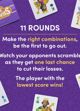 Five Crowns Collectible Tin – Card Game for Kids and Adults, Family Game Night, The Game isn't Over Until the Kings Go Wild, 5 Suited Rummy Style Card Game, 1-7 Players, Ages 8+