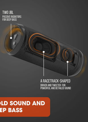 JBL Flip 6 - Portable Bluetooth Speaker, powerful sound and deep bass, IPX7 waterproof, 12 hours of playtime, JBL PartyBoost for multiple speaker pairing for home, outdoor and travel (Black)