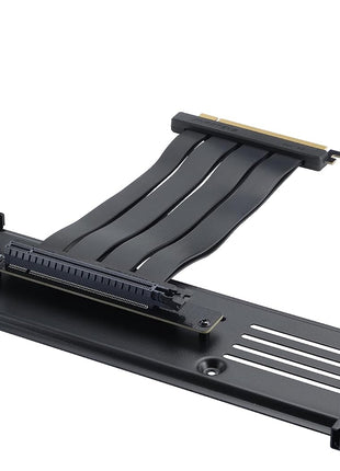 Phanteks (PH-VGPUKT4.0_04) Gen4 Vertical GPU Bracket Reinforced, 220mm Flat Line PCI-E Gen4 x16 Riser Cable Kit, Black