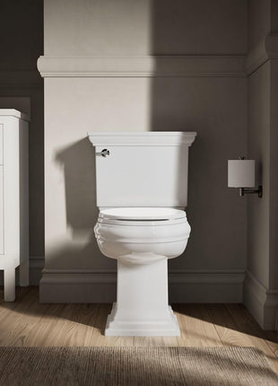 KOHLER 20110-0 Brevia, Slow Close Toilet Seat, Elongated Toilet Seat, Grip-Tight Bumpers Quick-Attach Hardware, White
