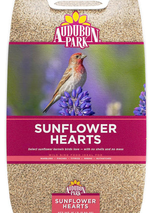 Audubon Park Sunflower Hearts Wild Bird Seed for Outside Feeders, 15-lb. Bag