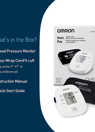 OMRON Iron Blood Pressure Monitor & Upper Arm Blood Pressure Cuff | For Home Use - #1 Doctor & Pharmacist Recommended Brand - Clinically Validated