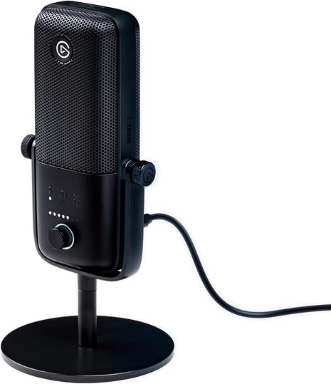 Elgato Wave:3 USB Condenser Microphone for Streaming | Cardioid capsule, 24-bit/96kHz audio, Anti-distortion Clipguard, Free mixer software, Plug and play, For Mac and PC