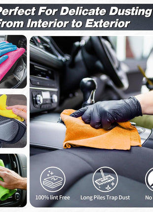 FIXSMITH Microfiber Cleaning Cloth, 100 Pack Shop Towels, Micro Fiber Cloth for Cleaning Car, All-Purpose Absorbent Cleaning Rags for Housekeeping, Dust Cloth for Office, Car Wash Towels, 12inx12in