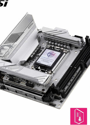 MSI MPG Z890I Edge TI WiFi Motherboard, Mini-ITX - Supports Intel Core Ultra Processors (Series 2), LGA 1851-110A SPS VRM, DDR5 Memory Boost (8600+ MT/s OC), PCIe 5.0 x16, M.2 Gen5, Wi-Fi 7, 5G LAN