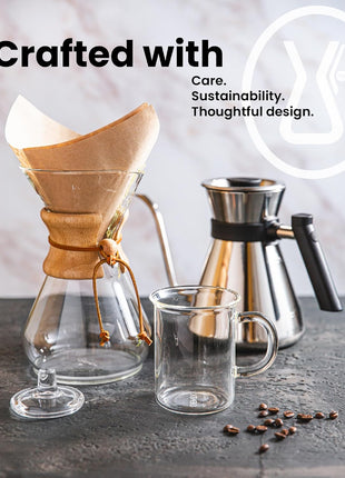 Chemex Bonded Filter - Natural Square - 100 ct - Exclusive Packaging