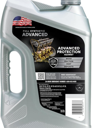 Valvoline Advanced Full Synthetic SAE 0W-20 Motor Oil 5 QT