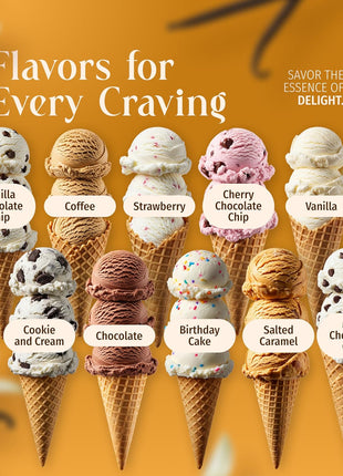 Triple Scoop - Premium Vanilla Ice Cream Mix For Ice Cream Maker. Simple, Easy, Delicious. From Gourmet Mix To Maker in 5 Minutes, Makes 2 Creamy Quarts. Made in USA. (1 Pack, Vanilla)