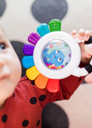 Baby Einstein Outstanding Opus The Octopus Sensory Rattle & Teether Multi-Use Toy, BPA Free & Chillable, 3 Months & up, Multicolored