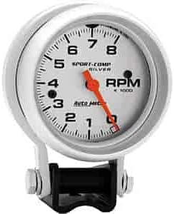 Auto Meter 3707 Sport-Comp Silver Mini Tachometer,2.625 in.