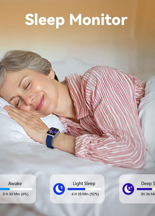 Pedometer Watch Senior Friendly No App/Phone Required,Waterproof Fitness Tracker Watch with Heart Rate Sleep Monitor Activity Tracker, Step Counter for Walking, Smart Watches for Women Men