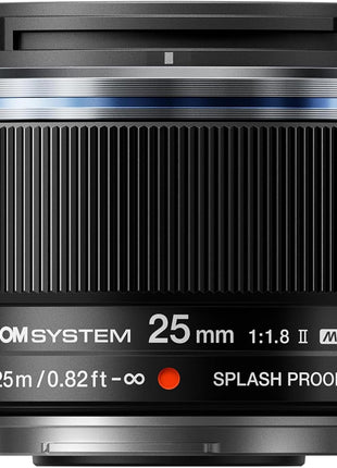 OM SYSTEM Olympus M.Zuiko Digital 25mm F1.8 II for Micro Four Thirds System Camera, Weather Proof, Compact Design, Beautiful Bokeh, Bright | Weather Proof, Compact Design, Beautiful Bokeh