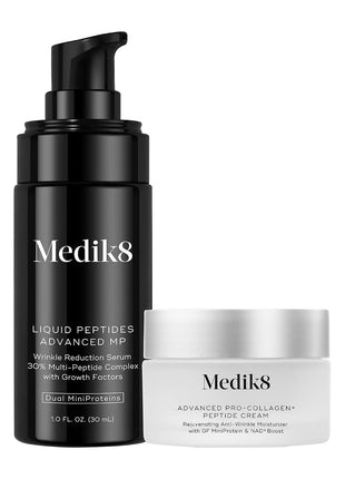 Medik8 Peptide Serum & Face Moisturizer Set, Hydrating Peptide Skincare Duo with Hyaluronic Acid for Smooth-Looking Skin - 2 pc