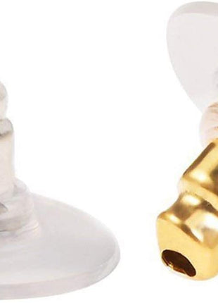 Outus 200 Pcs Earring Backs for Droopy Ears Backs Replacements Earring Backs for Heavy Bullet Clutch(Silver and Gold)