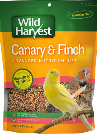 Wild Harvest Advanced Nutrition Diet Canary & Finch, Naturally Delicious Seed Mix With Vitamin A, 2 Pounds