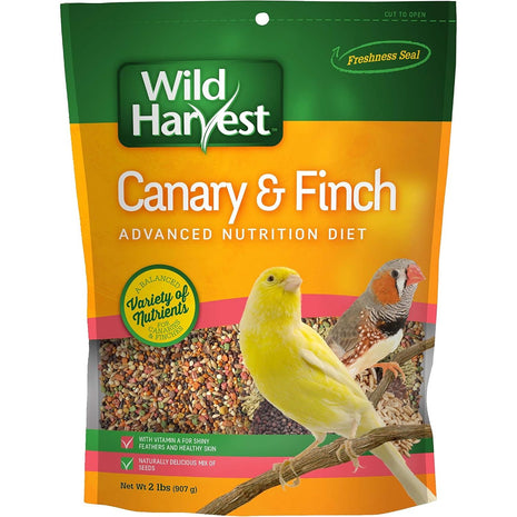 Wild Harvest Advanced Nutrition Diet Canary & Finch, Naturally Delicious Seed Mix With Vitamin A, 2 Pounds
