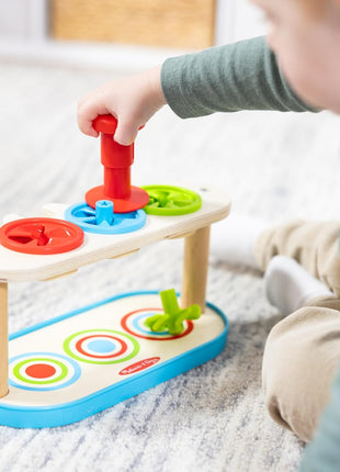 Melissa & Doug Match & Push Spinning Tops Developmental Skills Toy for Girls and Boys 2+ - FSC-Certified