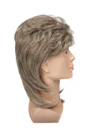 Kaneles Mullet Wigs for Men 80s Costumes Fancy Party Accessory Cosplay Halloween Hair Wig (Blonde)