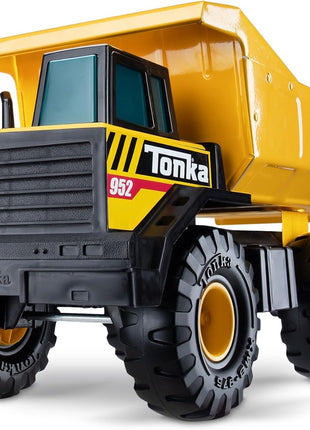 Tonka Steel Classics Mighty Dump Truck - Made with Steel & Sturdy Plastic, Yellow Toy Construction Truck, Boys and Girls, Kids, Toddlers, Ages 3+