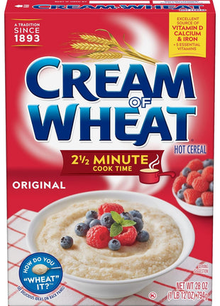 Cream of Wheat Original Stove Top Hot Cereal, 2 1/2 Minute Cook Time, 28 Ounce