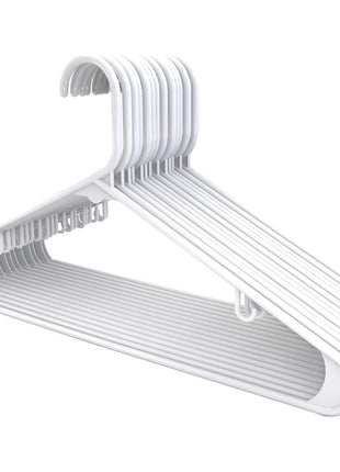 Utopia Home Plastic Hangers 20 Pack - Clothes Hanger with Hooks - Durable & Space Saving (White)