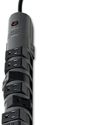 Belkin Pivot Plug Surge Protector, 8 ac outlets, 6 ft Cord, 1,800 j, Gray