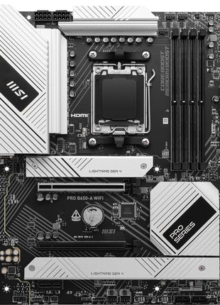 MSI B650M Project Zero Gaming Motherboard (AMD Ryzen 9000/8000/7000 Series Processors, AM5, DDR5, PCIe 4.0, M.2 Slots, SATA 6Gb/s, USB 3.2 Gen 2, HDMI/DP, Wi-Fi 6E, Bluetooth 5.3, 2.5Gbps LAN, mATX)