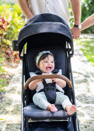 Joie Baby, NutmegTM Compact Travel Stroller, Lightweight Baby Stroller with One‐Hand Fold, Multi‐Position Recline, Smooth Ride Suspension(Shale)