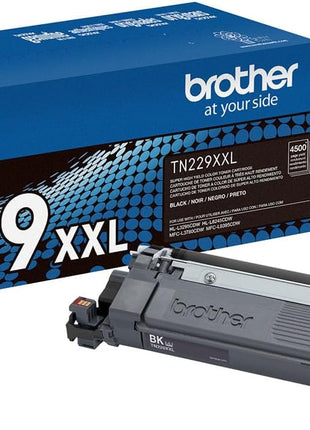 Brother Genuine TN229XXLBK Black Super High Yield Printer Toner Cartridge - Print up to 4,500 Pages(1), Compatible with HL-L3295CDW, HL-L8245CDW, MFC-L3780CDW, and MFC-L8395CDW Printers