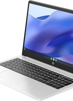 HP 15.6 HD Premium Chromebook, Intel Celeron N Processor 3.7GHz Turbo Speed, 8GB Ram, 64GB SSD, Ultra-Fast WiFi Up to 1700 Mbps, Chrome OS, Arctic Sliver