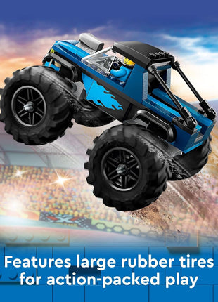 LEGO City Blue Monster Truck Off-Road Toy Playset with a Driver Minifigure, Imaginative Toys for Kids, Fun Gift for Boys and Girls Aged 5 Plus, Mini Monster Truck, 60402