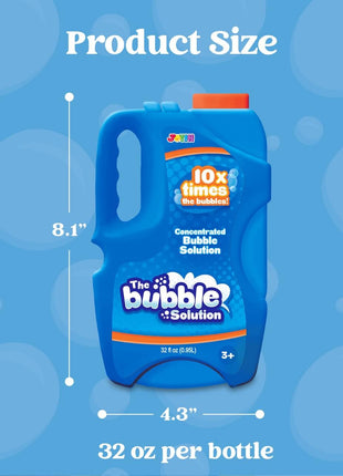 JOYIN 32 OZ Concentrated Bubble Solution for Bubble Machines (Up to 2.5 Gallons), Concentrated Solution Refills for Machine, Wands, Blower, Easter, Kids, Parties