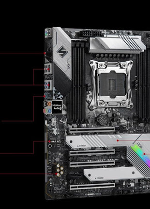 ASRock X299 Steel Legend LGA2066 ATX Motherboard | Intel Core X-Series | DDR4 4200+ (OC) | Dual M.2 | USB 3.2 Gen2x2 | Dual Intel LAN | 11 Phase Power | RGB Lighting