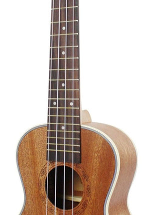 Kulana Deluxe Concert Ukulele, Mahogany Wood with Binding and Aquila Strings  Gig Bag
