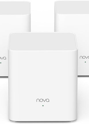 Tenda AX1500 Mesh WiFi 6 System Nova EX3 - Covers up to 3500 sq.ft - Whole Home WiFi 6 Mesh System - Gigabit Mesh Router for 80 Devices - Dual-Band Mesh Network - Replaces Wireless Router - 3-Pack