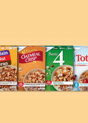 Raisin Nut Bran Cereal, High Fiber Cereal, Made with Whole Grain, 20.8 oz
