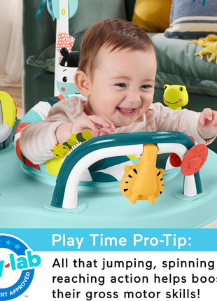 Fisher-Price Baby Bouncer Colorful Corners Jumperoo Activity Center with Music Lights Sounds & Developmental Toys