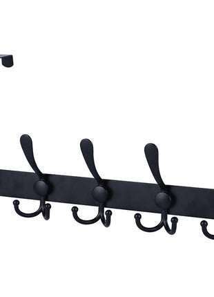 Over The Door Hooks,Coat Rack for Hanging Clothes Hat Towel (Heavy Duty Black 1pcs) ...