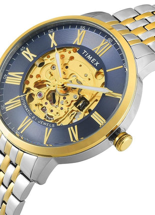 TIMEX Blue Round Dial Analog Automatic Men's Watch - TWEG23505