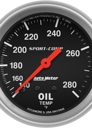 AUTO METER 3441 Sport-Comp Mechanical Oil Temperature Gauge