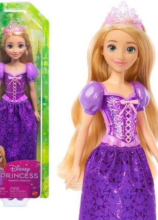 Mattel Disney Princess Rapunzel Doll in Sparkling Fashion with Removable Skirt, Tiara and Shoes, Posable & Collectible, Inspired by Tangled Movie