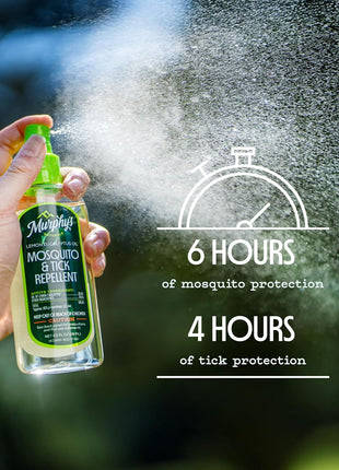 Murphy's Naturals Mosquito & Tick Bug Repellent Spray, Oil of Lemon Eucalyptus for Skin + Outdoor Gear, 4 Ounce Pump, 2-Pack