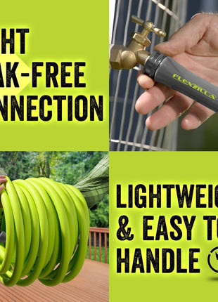 Flexzilla Garden Hose 5/8 in. x 50 ft., Lightweight All-Weather Water Hose, Durable and Flexible, Leak-Free Connections