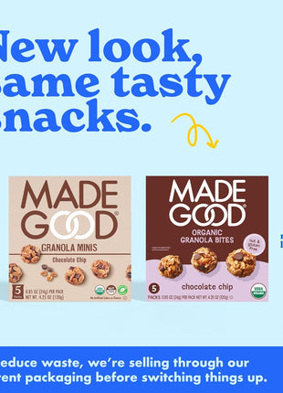 MadeGood Organic Chocolate Chip Granola Minis, 5ct x 0.85oz