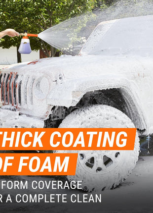 Armor All 2-in-1 Foam Cannon Kit, Car Cleaning Kit Connects to Power Washers and Garden Hoses for Vehicle Cleaning, Includes Foam Cannon, Foam Applicator and Ergonomic Adaptor, 1 count