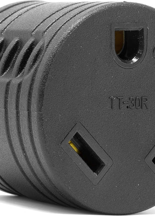 WEN GNA030, NEMA L5-30P Twist-Lock Power Plug to TT-30R Ready Outlet 120V 30-Amp 3600-Watt Generator to RV Adapter, Black
