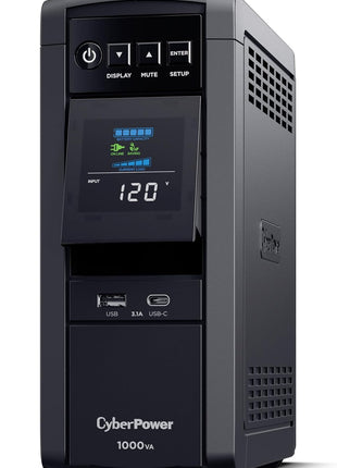 CyberPower CP1000PFCLCD PFC Sinewave UPS Battery Backup and Surge Protector | Surge Protector, 1000VA/600W, 10 Outlets, AVR, Mini-Tower