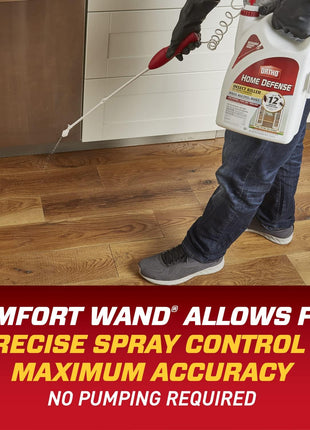 Ortho Home Defense Insect Killer for Indoor and Perimeter2 with Comfort Wand - Ready-To-Use Bug Spray, Kills Ants, Cockroaches & Spiders, 1.33 gal.